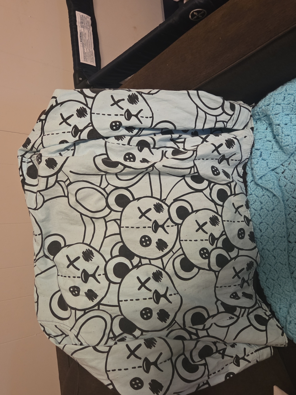Black & Blue Bear Street Design Button Up